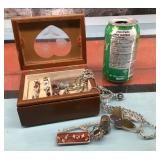 Small jewelry box w/ costume jewelry
