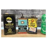 Vintage Whiz mini oil tins