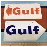 Vintage Gulf Oil signs (plywood)