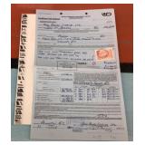 British Columbia $10 Law Stamp w/ sales contract