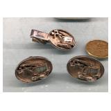 Menï¿½s cufflinks and tie clip - heavy equip. design