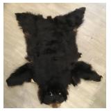 Vintage black bear rug 82x60