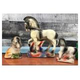 Vintage chalkware figurines
