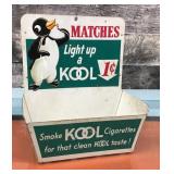Vtg. KOOL tin matchbook holder