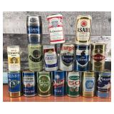 Vintage pulltab beer cans