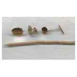 Vtg. Simmons men's jewelry & watch chain