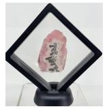 Raw Rhodochrosite Slice, .61g, 2'