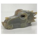 Agate Dragon Head Carving, 338g, 4'x2x2