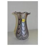 Art Glass Vase, 10.5" Tall, China