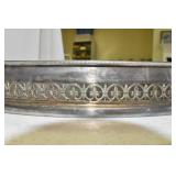 Silver Plate and Formica Tray, 16" Dia.