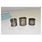 Sterling Napkin Cuffs, hallmarked.