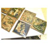 China, Decorator tiles, 9 in all, 8x8"