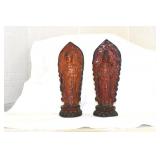 Cherry Amber Lacquer, Chinese, Pair