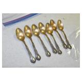 8 Sterling Coffee Spoons,281 grams & Extra of 26g