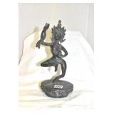 Dancing Buddha, 9" T, Cast, as Bronze