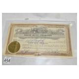 Stock Certificate, Weepah Metals,