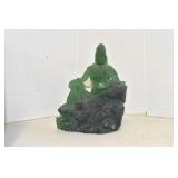 Chinese, Carved Flourite Buddha, 8.75" T x 7 wide