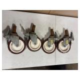 4 Large Industrial Castors