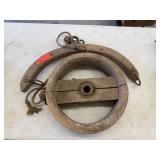 Antique Split Hub Flat Belt Pulley Wheel