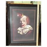 Framed Clown Print