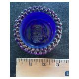 Cobalt Iridescent Santa Dish