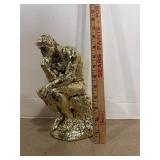Gold Leaf Thinker Figure