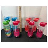 Plastic Water Bottles with Straws