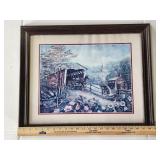 Framed Covered Bridge Print