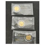 1943 Genuine Steel Wartime Wheat Cents Gold Plated