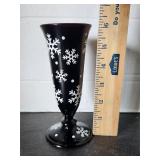 Black Amethyst Footed Vase