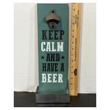 Bottle Opener Sign with Catch Tray