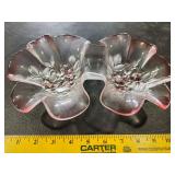 Mikasa Rosella Pink Frosted Double Serving Dish