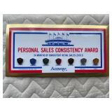 Vintage 70s Sales Award Pins