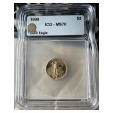 1998 MS70 5$ Gold Eagle