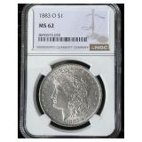 1883-0 MS62 Morgan Silver Dollar
