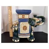 Vintage Ceramic Elephant Garden Stool