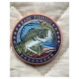 1 Oz Bass Fishing Copper Round