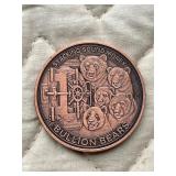 1 Oz Grizzly Bear Copper Round