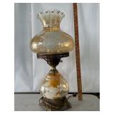 Vintage Iridescent Hurricane Lamp