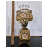 Vintage Floral Hurricane Lamp