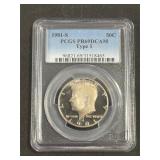 1981 S PCGS PR69DCAM Type 1 Kennedy Half