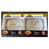 Red Copper Fry Pan Lids 12'