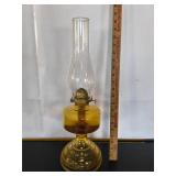 Vintage Honey Amber Oil Lamp