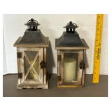 Wood and Plastic Candle Lanterns