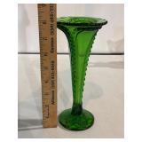 Heisey Emerald Green Glass Bud Vase