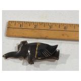 Vintage Hand Carved Horn Elephant Snuff Box