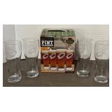 Football Themed Pint Glasses