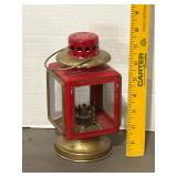 Vintage Colonial Coach Red and Gold Lantern