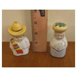 Vintage Ceramic Mexican Couple Shakers