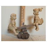 Resin Italian Boy and Girl Figurine